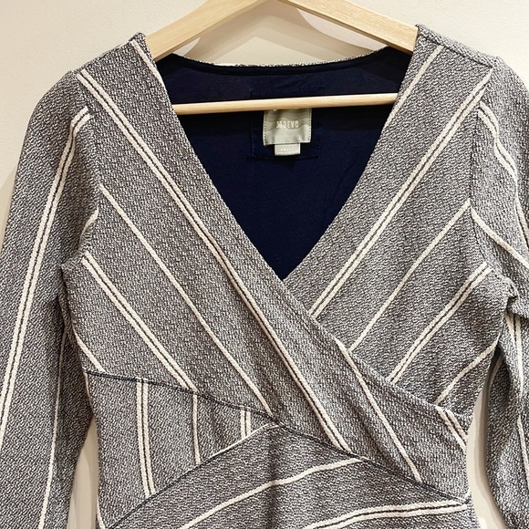Anthropologie Maeve Amelia Column Stripe Wrap Dress Size Small - Picture 10 of 15